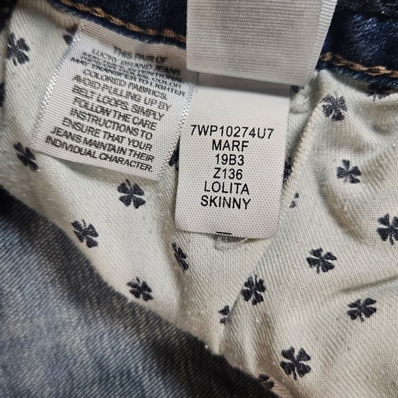 Lucky Brand Lolita Skinny Jeans Womens 8/29 Ankle Cheville Mid Rise Stretch Blue - Picture 8 of 13